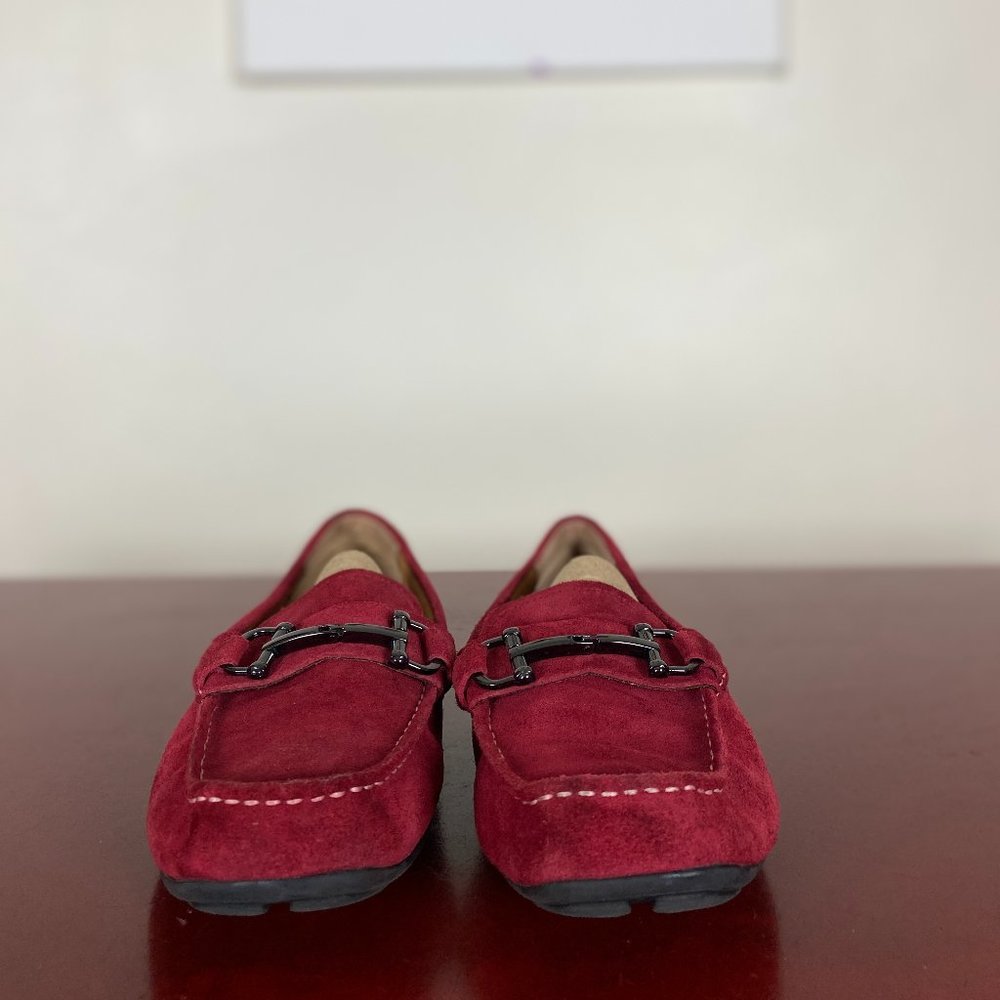 Alfani Red Suede Loafers Men's Size 8.5